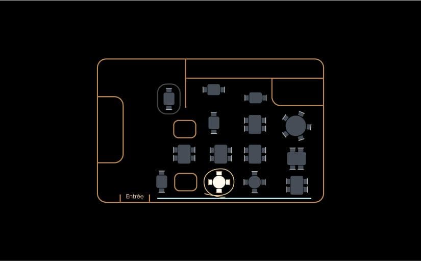 Image de l'emplacement de la table