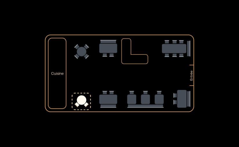 Image de l'emplacement de la table