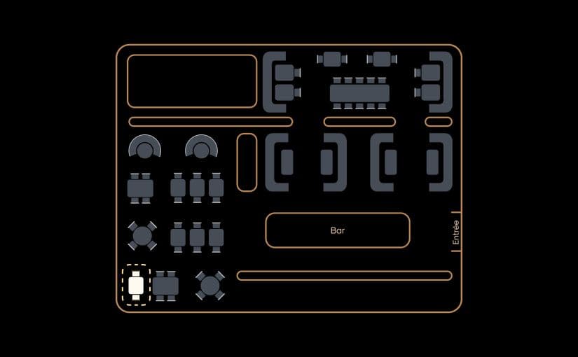 Image de l'emplacement de la table